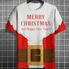 Fashion Christmas Men's T-Shirts Casual Loose Short Sleeve Tops New Year Gift X'mas Clothing Hip Hop Streetwear