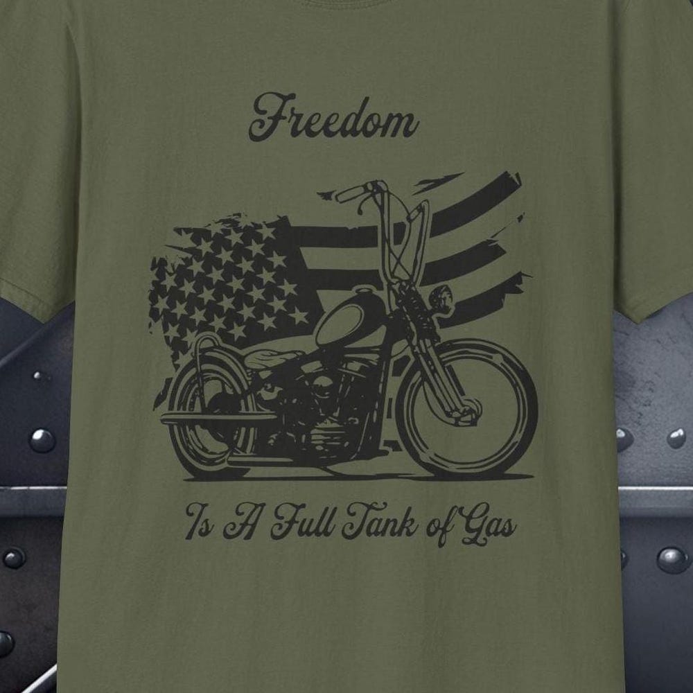 Freedom is a full tank biker shirt| Motorcycle gifts| Biker gifts| Motorcycle shirt| Biker shirt| Christmas Gifts| Motorcycle T-shirts S