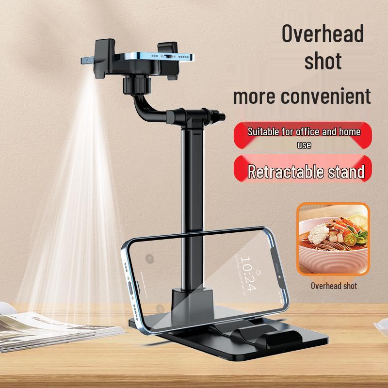 Multifunctional Metal Phone & Tablet Stand: Non-slip, Rotating, Thickened Design for Desktop Streaming and Shooting