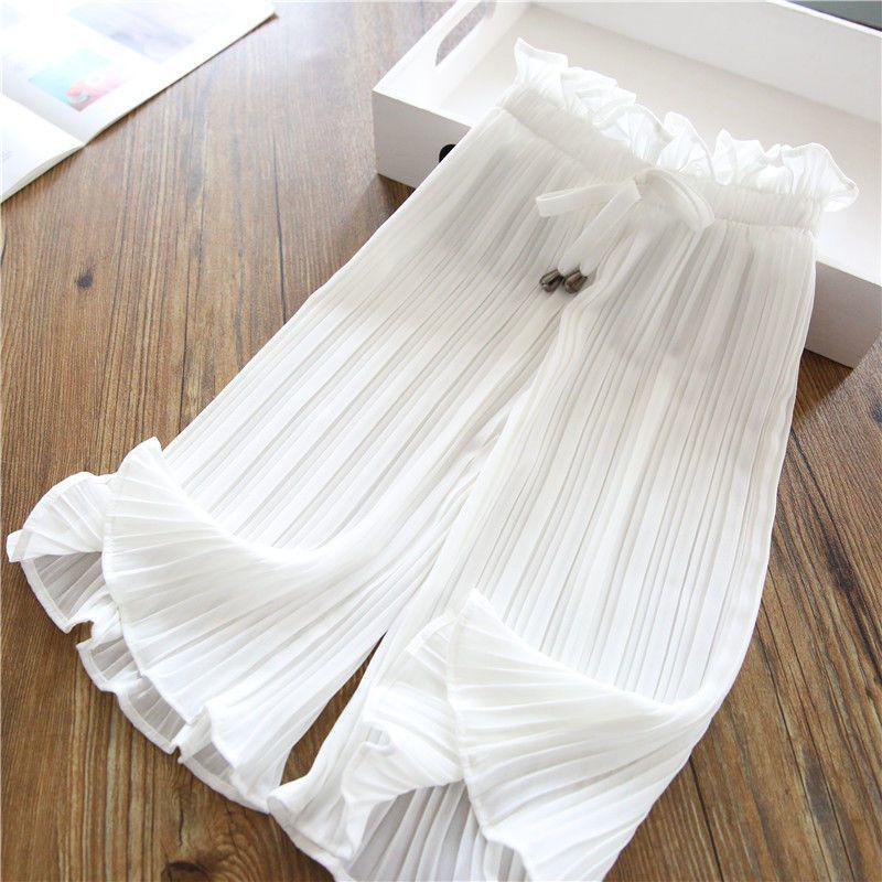 

Girls Summer Mosquito-Proof Pleated Pants - Lightweight, Loose-Fit Korean Style Fashion for Kids 95 for 80-90cm