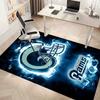 Los Angeles Rams Logo Print Area Rug - Soft, Washable Non-Slip Indoor Mat for Office Chairs, Living Room, Home Office Decorative Rug