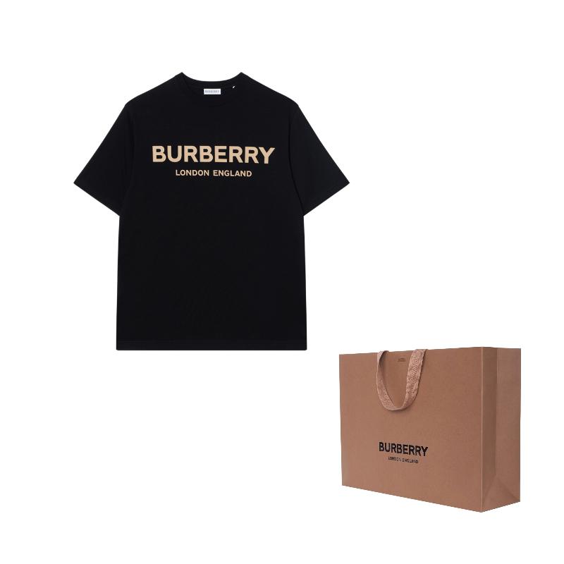Burberry T-Shirts Men`s Black Crew Neck