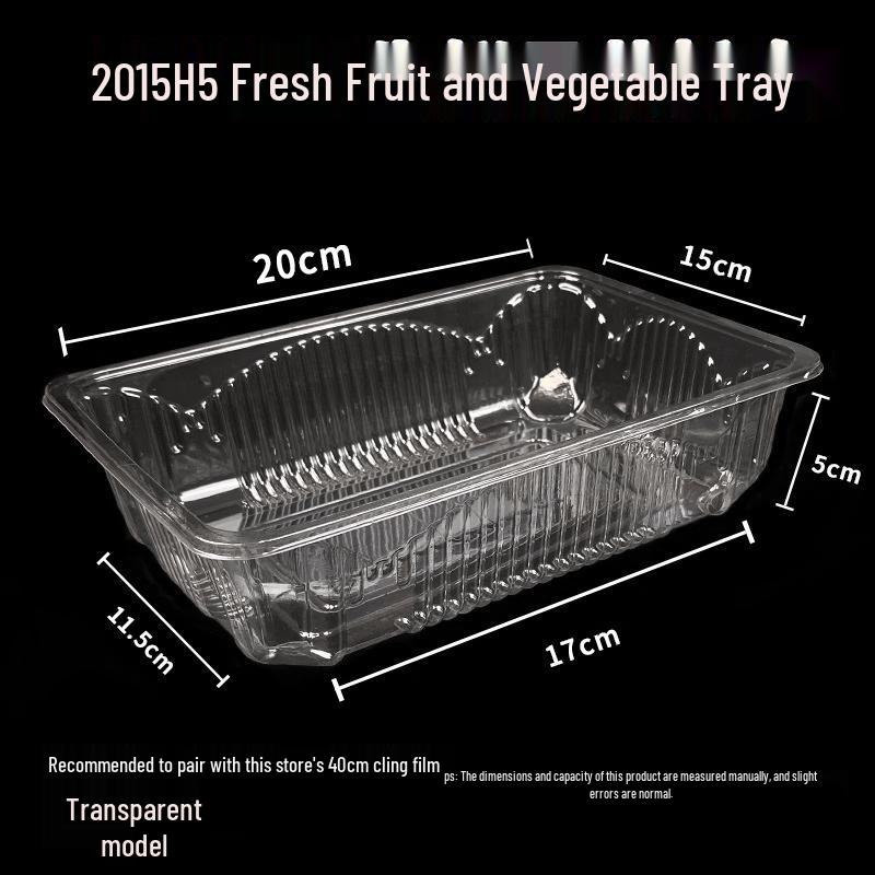 Transparent Rectangular Disposable Food Tray