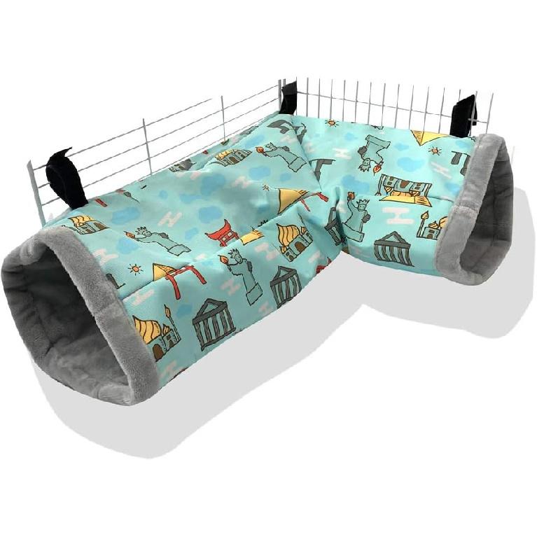 Аксессуары для клетки хорька Тоннель Трубка Угловое укрытие Флисовое укрытие Кровать Гамак-кровать для морской свинки Хорька Игрушка(зеленый)