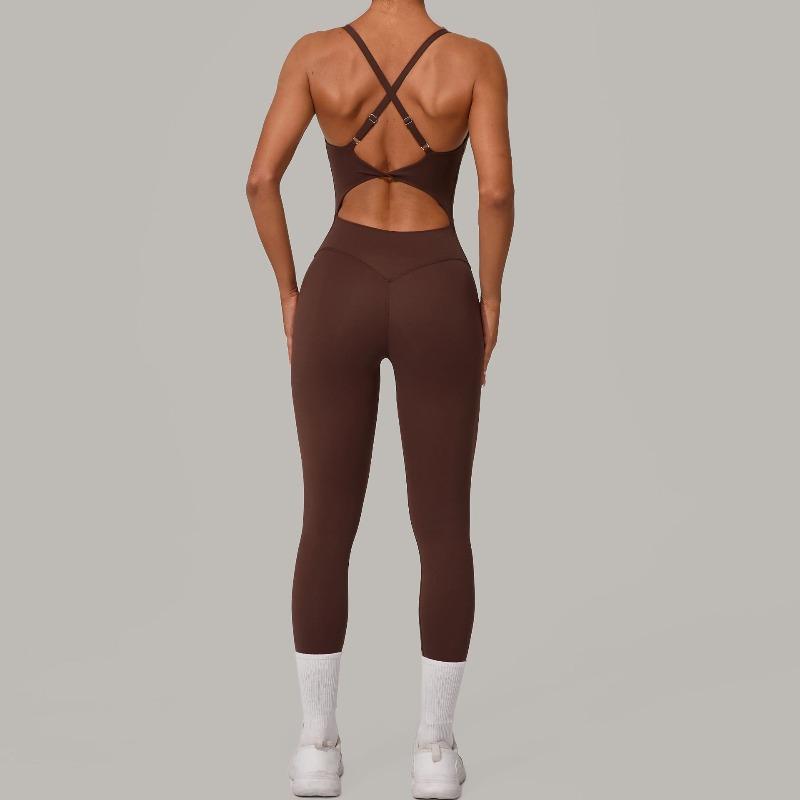 Mergansa Chicken Heart Collar Adjustable Button onesie Cross Waist Hip Lift Sports Yoga Tights