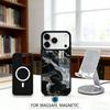 Black Gold Marble Pattern Phone Case Magnetic For iPhone17 16 15 14 13 12 Pro Max For Magsafe Wireless Charging Cover