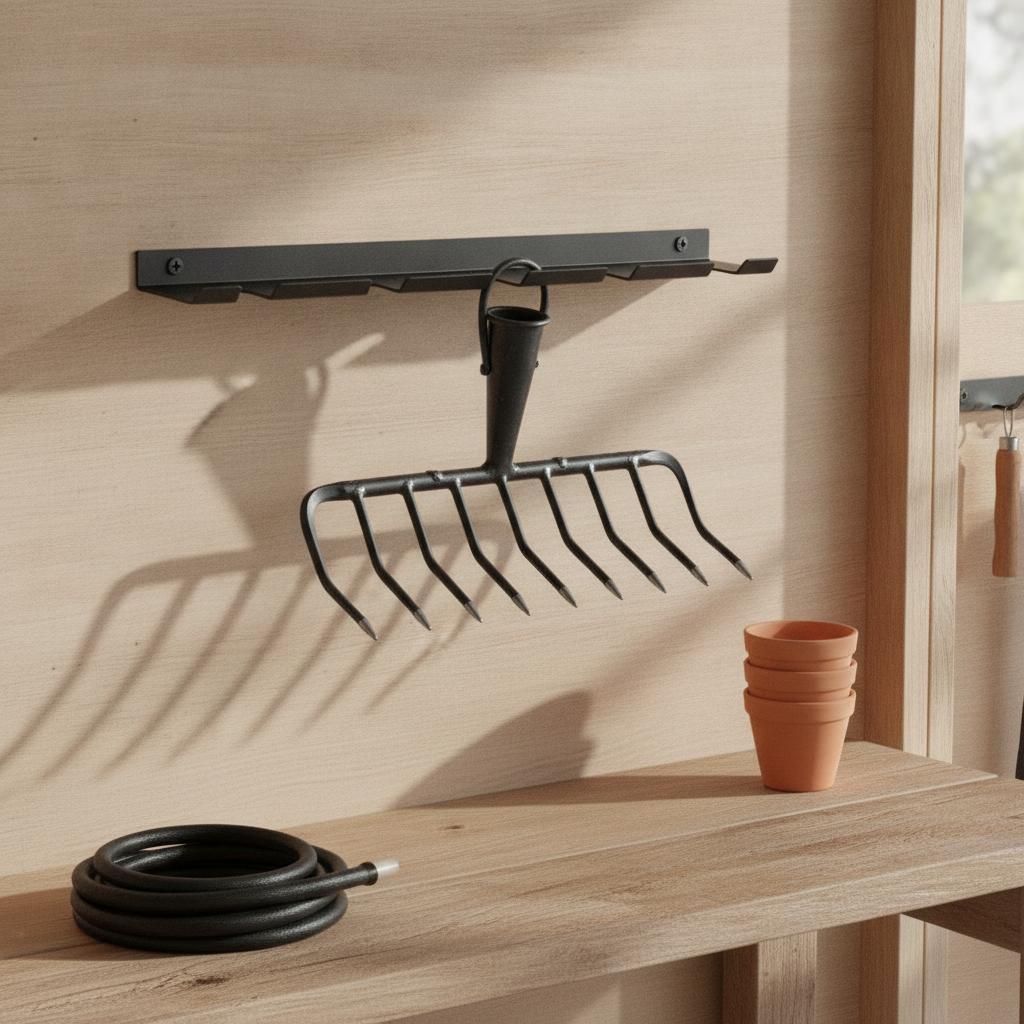 Heavy Duty Soil Rake Versatile Garden Cultivator Steel Tine Orchard Farming Landscaping Garage Tool
