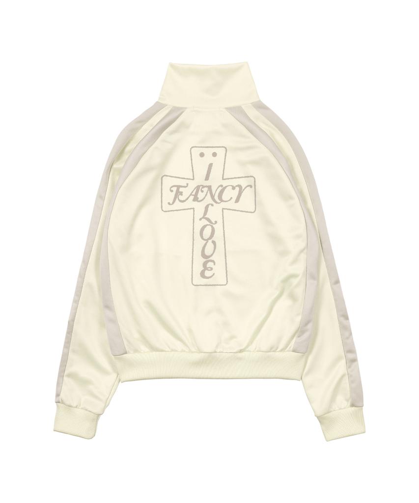 FANCY CLUB Pros Glossy Track Top (Ivory) F26Qb039