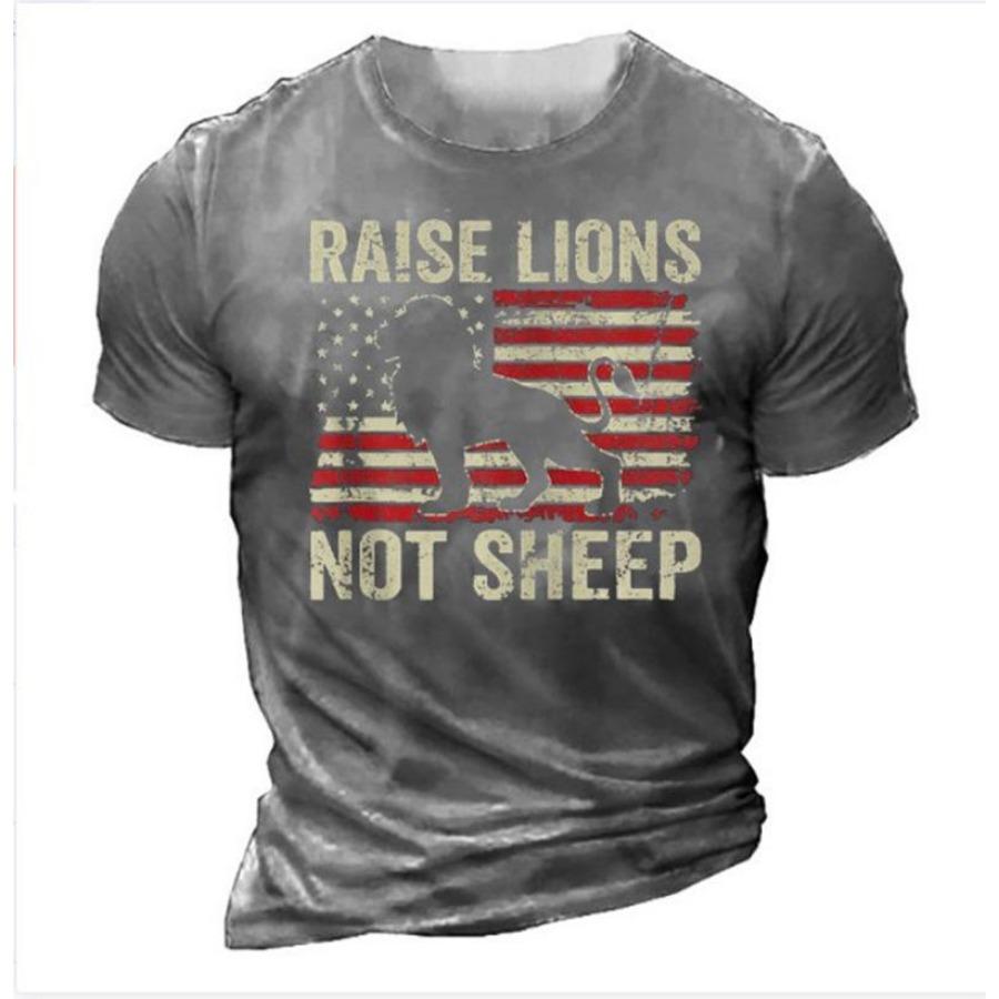 Pánská trička, letní volná, ležérní, módní, kulatý výstřih, 3D potiskem, krátký rukáv, top