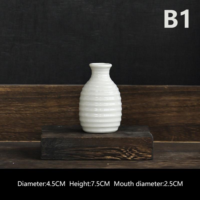 Mini Ceramics Flower Vase Nordic Hydroponics Vases Creative Room Decor Flower Plant Bottle Pots Table Ornament Colorful Vase