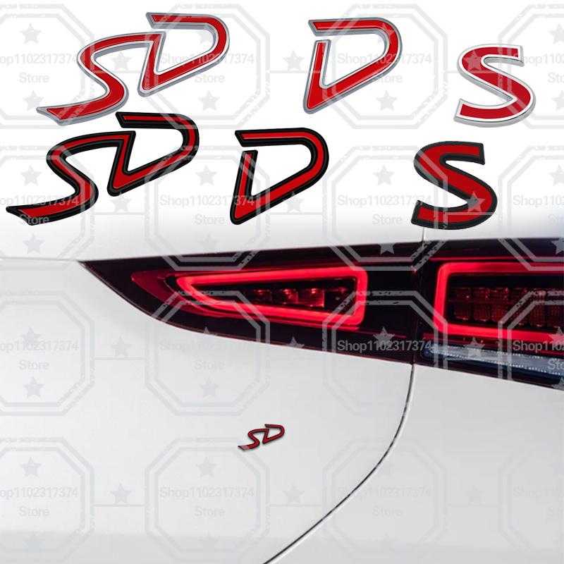 3D S SD Emblem Metal Car Side Badge Decoration Rear Trunk Sticker For Mini Cooper S R56 JCW Clubman Countryman R55 R56 R60 R61