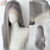 Gray Wig 26inch 13x4 Straight Lace Front Wig for Women High Quality Synthetic Wigs High Temperature Fibers Glueless Wigs Cosplay