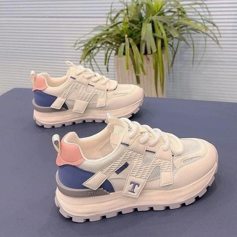 

2024 Новые высококачественные женские спортивные туфли из натуральной кожи, дышащие и удобные повседневные кроссовки для бега на открытом воздухе для женщин 35