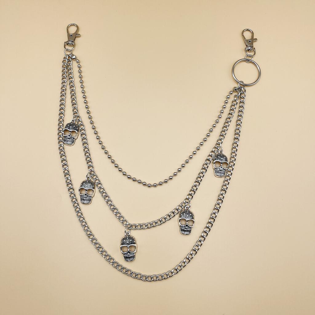 Punk Metal Skull Decorative Waist Chain Women's Multi-layer Chain Trouser Chain Spot