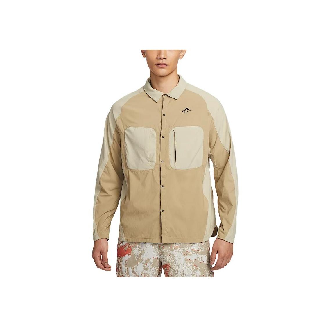 Nike Trail Dri-FIT ADV Men s UV Outdoor Shirt Jacket Light Green HJ5080-297 2XL