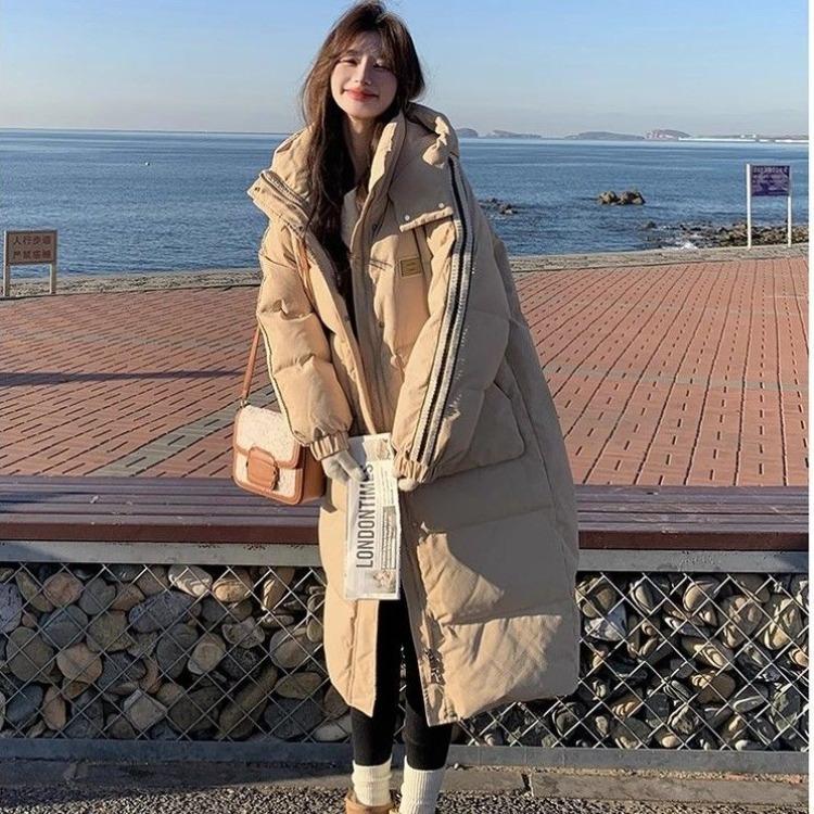 Thickened Cotton Long Overcoat for Women, Elegant and Warm Coat for  Winter