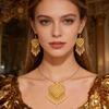 Thai Gold Plated Jewelry Set Zinc Zinc Alloy Women Jewelry Suit  Traditional Thai Clothing Accessories