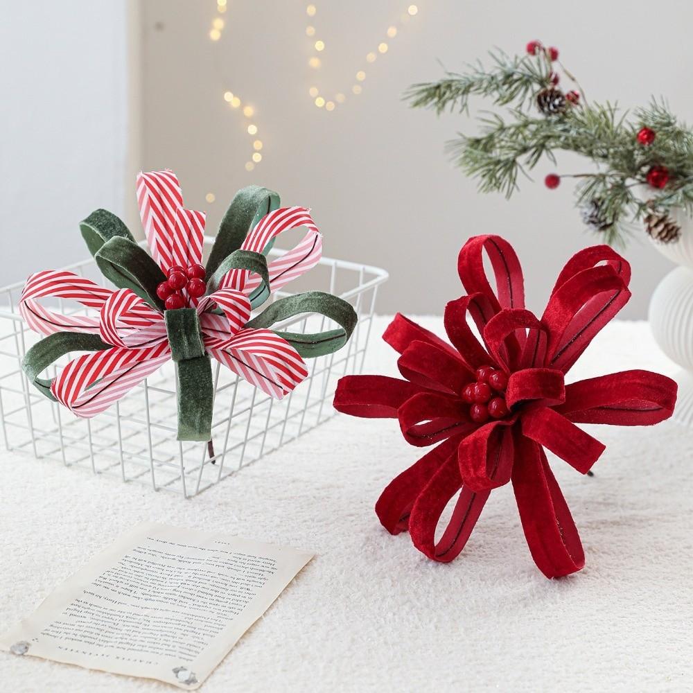 Neue 25CM Künstliche Weihnachtssternblume Beflocktes Stoffband Simulationsblumen Weihnachtsblume Weihnachtsbaumzubehör