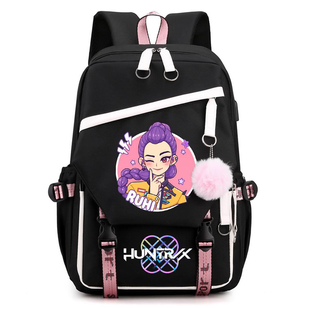 Anime K-pop Demon Hunters Tryckt Ryggsäck med Stor Kapacitet för Tonåring Student Flicka Pojke Tillbaka Till Skolan Bokväska Kvinnor Vattentät Resväska Barn Gåva