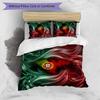 Set Biancheria da Letto Stampata Calcio Portogallo 3 Pezzi Set Copriletto Traspirante Accogliente come Regalo per la Casa Nuova o per le Feste