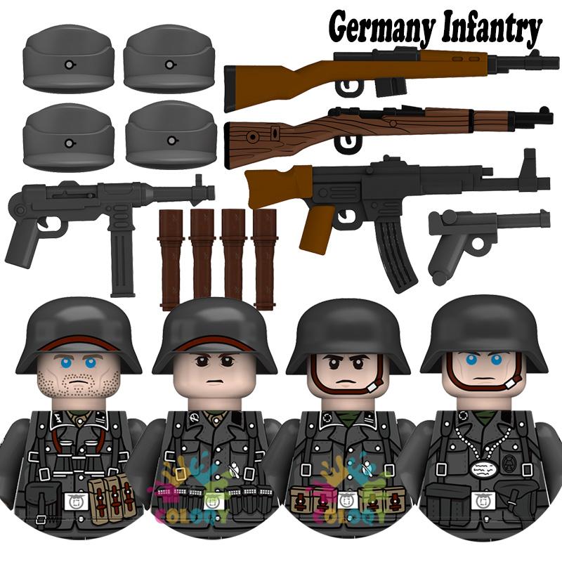 Kids Toys WW2 Military Army Sets Building Blocks Soviet US China Soldiers Mini Action Figures Medal Toys For Kids Birthday Gifts