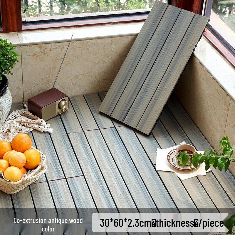 Wasserdichte, wartungsfreie WPC-Terrassendielen für Terrassen, Gärten und Balkone - Selbstverlegend und korrosionsbeständig