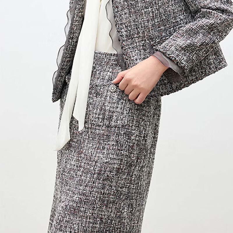 JESSIE Vintage Style Split Hem Commuter Skirt