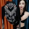 Women's Autumn Half-Sleeve High-Neck Slim-Fit Slimming Base Layer T-Shirt with Elegant Design