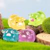 Cute Luminous Piggy Resin Figurine Perfect For Creative Diy And Desktop Decoration