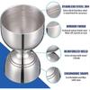 Stainless Steel Shot Blasted Glass Measuring Cup 1 Oz/2 Oz, Home Bartender Party Bar Wine Drink With Beautiful Double Cocktail Tool (2 Pieces)