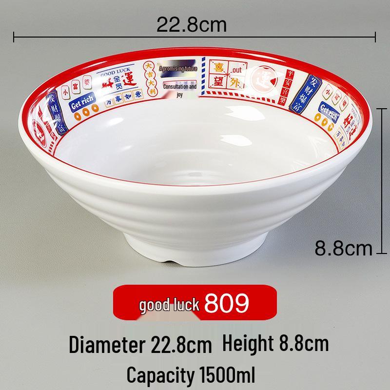 Melamine Ramen Bowl: Porcelain-Like, Large Mala Tang Soup & Noodles Bowl for Wontons & Luosifen