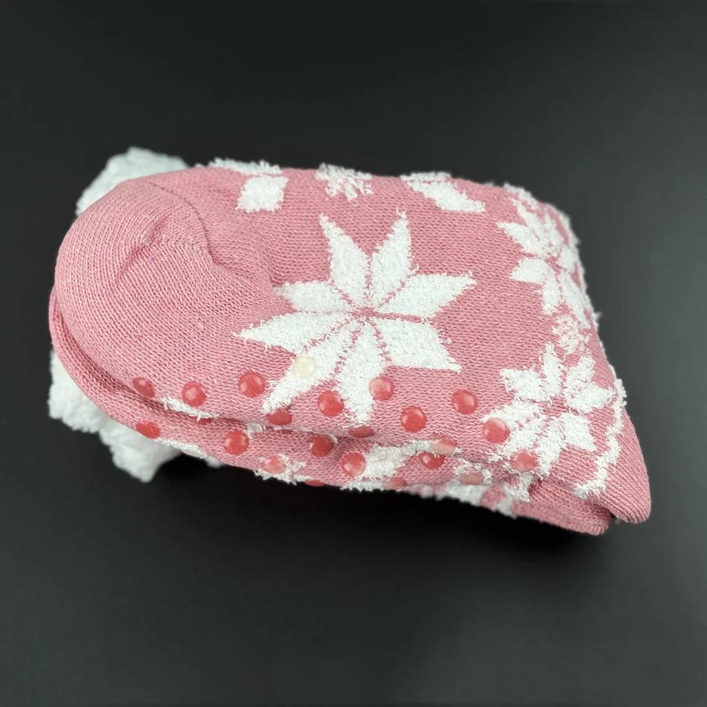 Fuzzy thermal Socks Women Winter Funny Cat Dog Cute Kawaii Non Slip Cartoon Sleeping Soft Comfy Female Floor Slippers Sock