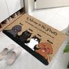 Funny Cute Cat Welcome Doormat Machine Washable Anti-slip Floor Mat Home Decor Living Room Bedroom Kitchen Entrance Foot Mats