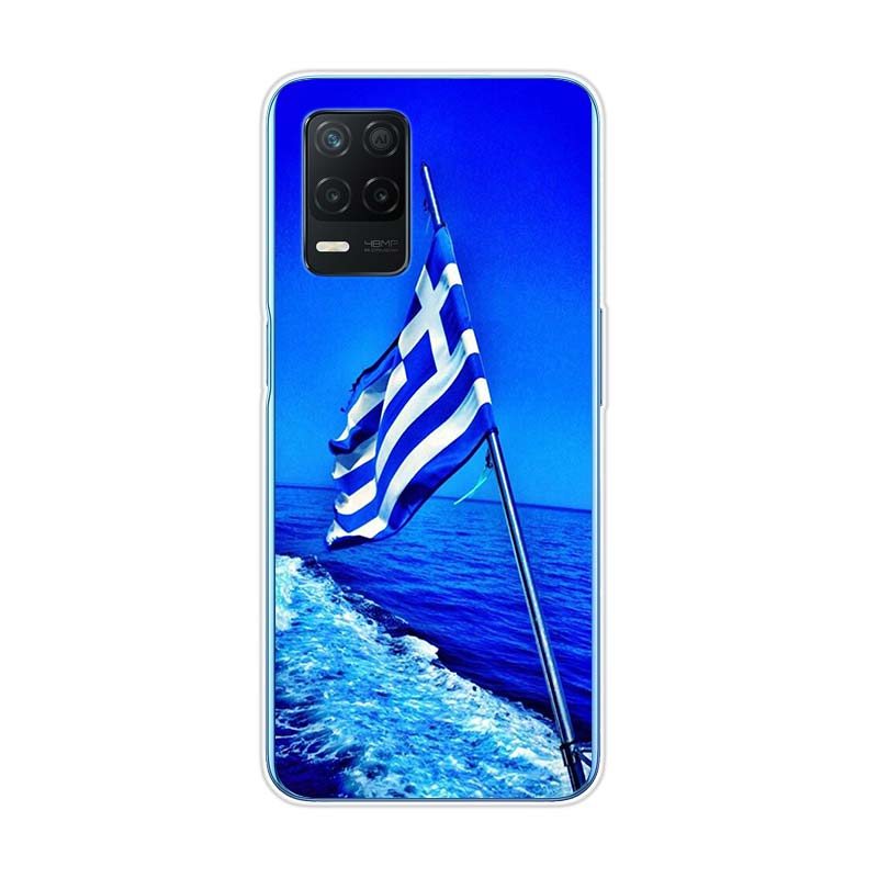 

Греческие национальные флаги для Realme 8 8i V3 V5 GT Neo Flash Edition Explorer Master Neo2 Narzo 30 50i 50A C21Y, чехол для телефона Realme GT Neo2