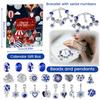 -Day Christmas Advent Calendar with Alloy Bracelet Jewelry Set, Gift for Women and Girls