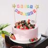Handmade Cake Banner Colorful Happy Birthday Cake Decor Cake Pull Flower Cake Topper  Kids Gift