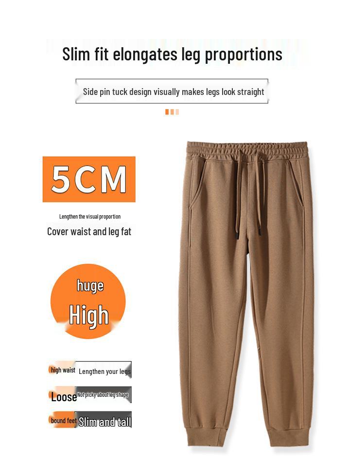 Unisex Slimming Hua Cotton Sweatpants - Soft, Breathable, Cuffed Casual Sports Pants