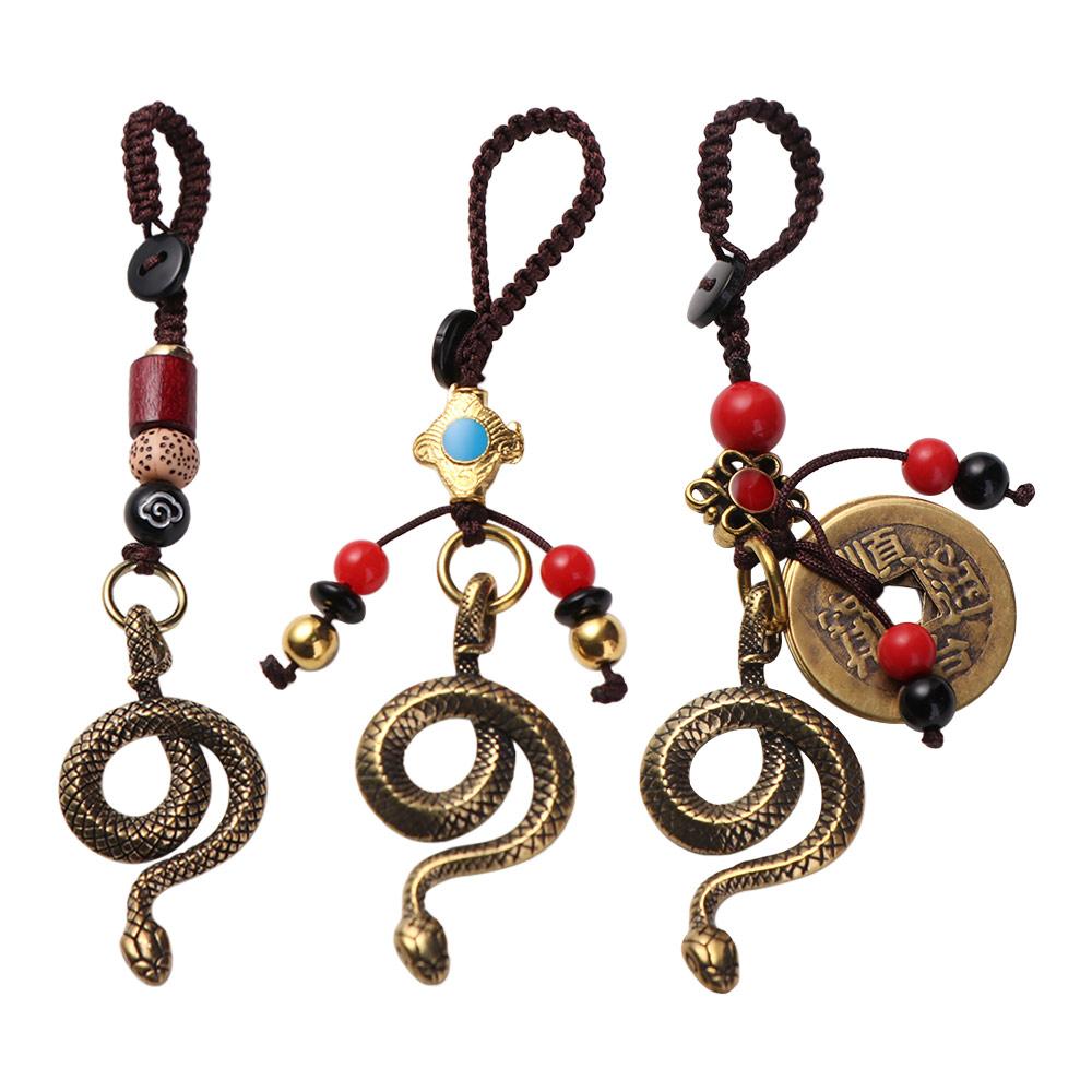 Wealth Zodiac Keychain Animals Car Key Chain Retro Snake Key Ring  Jewelry