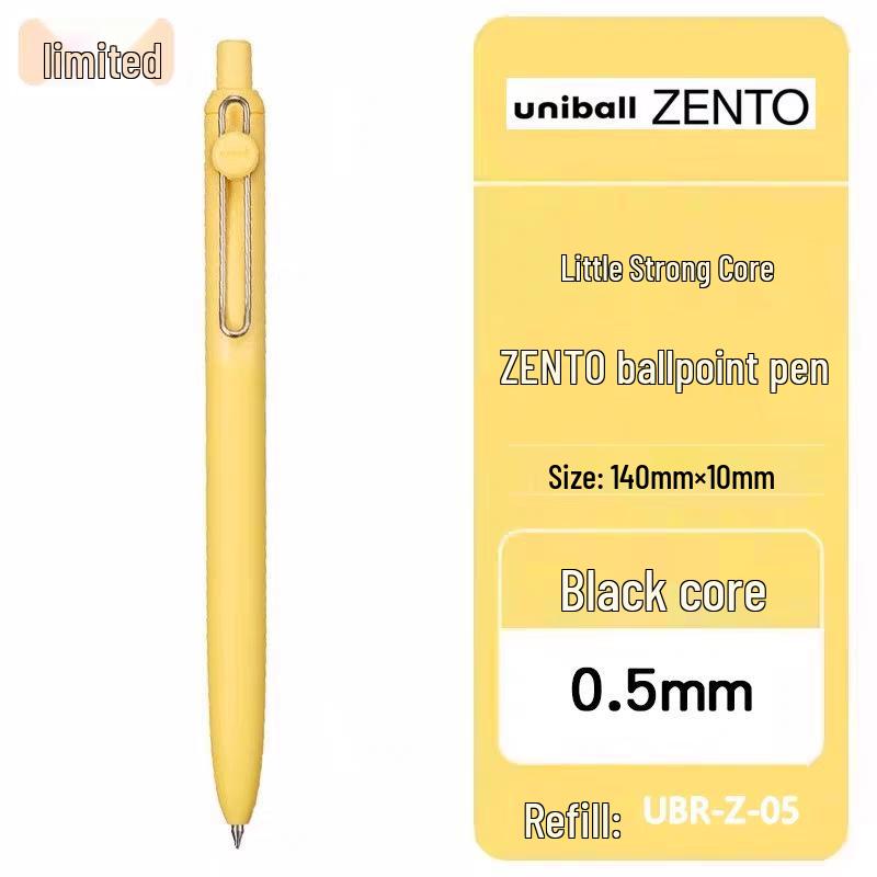 Черная гелевая ручка Mitsubishi Uniball Zento Limited Edition, нажимной механизм, 0,5 мм