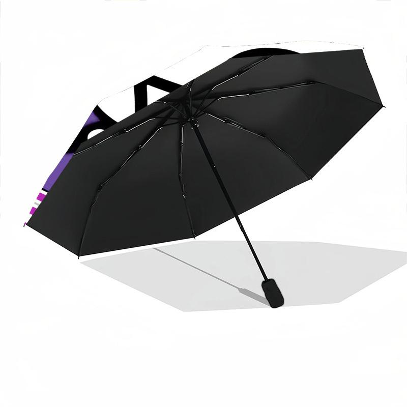 1PC Hello Kitty, Purple Theme - Custom Name Automatic Folding Umbrella - Compact 8-Rib Design, Durable Plastic & Iron, Daily Use S0106001