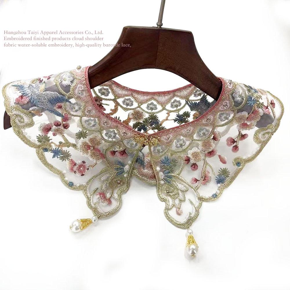 

Жемчужный Стразовый Бисероплетение Цветочный Головной Убор и Аксессуары Эполеты-Воротники Collar circumference 45cm