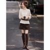 Shangjing Autumn Two-Piece Knit Sweater and Skirt Set
