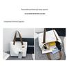 Women's Versatile Canvas Tote - Lightweight, Large Capacity, Single Shoulder or Handheld Bag for Students and Commuters.