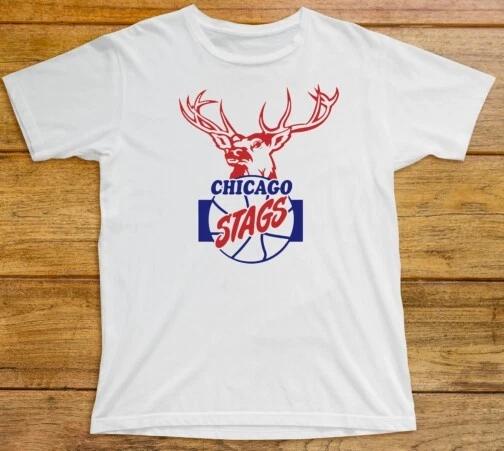 Футболка Chicago Stags 723 Ретро Баскетбольная Спортивная Команда Буллз Кабс Блэкхокс Новая 3XL