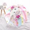 1PC Unicorn Flowers Umbrella-8-Rib Reinforced Portable Folding Travel Suitable for All Seasons Outdoor Daily -Z0488