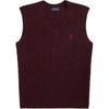 Polo FW25 Vestito Maglione Senza Maniche a Treccia in Lana e Cashmere Vestibilità Regolare Uomo vestiti senza maniche 710974166003
