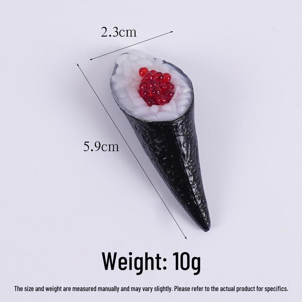 PVC Sushi Onigiri Keychain: Japanese Cuisine Nori-Wrapped Rice Bag Charm
