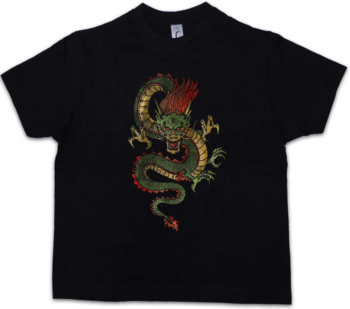 CHINESE DRAGON III Детская футболка для мальчиков Мальчики kids boys Китайский Монстр Японский Дракон 110