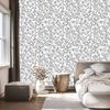 Wallpaper Black and White Flowers Light Gray and White 50x1000