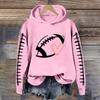 Women's fashion printed hooded sweater
